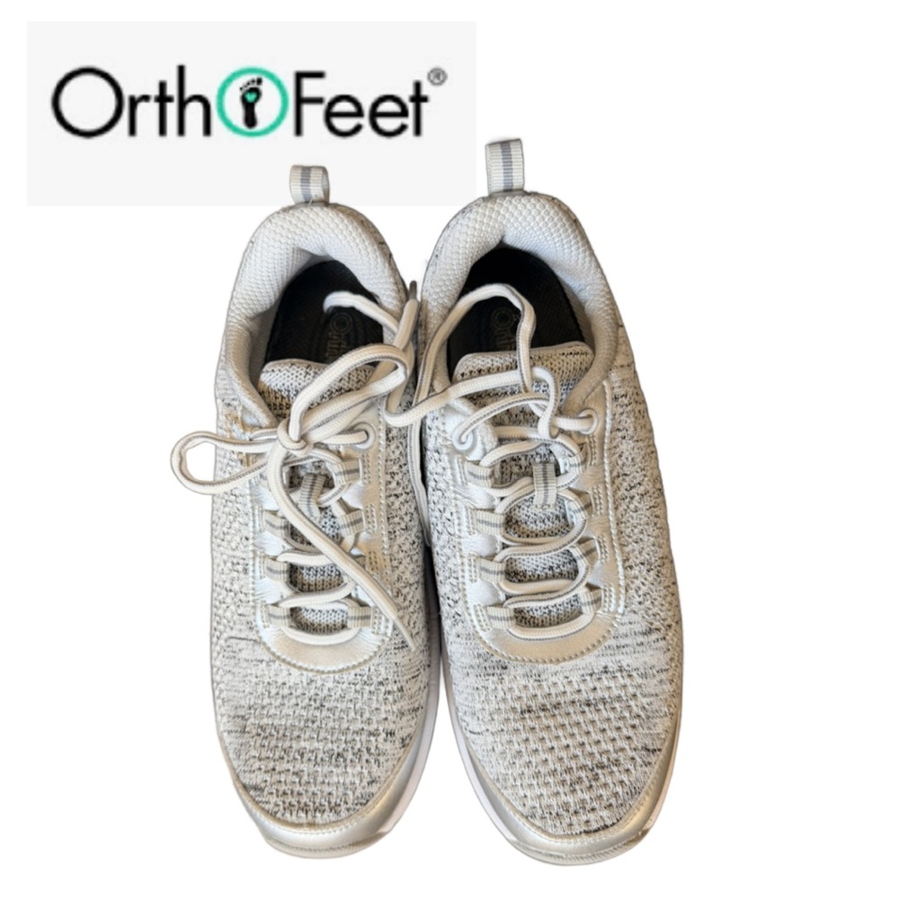 Orthofeet Sandy Athletic Shoe Gray and Silver Size 8.5 - Picture 4 of 8